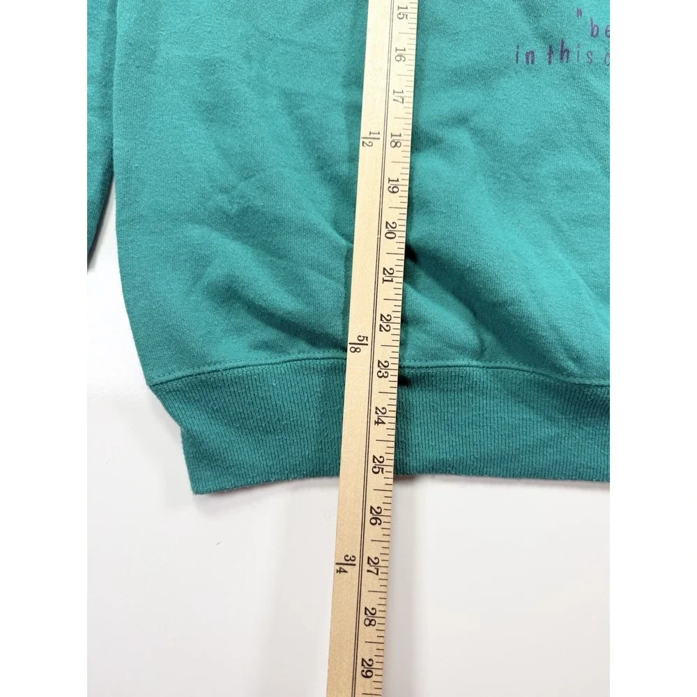 Vintage 80s Green Hanes Sweatshirt Bank Of Cushing USA MadeXL Crewneck Pullover‎